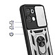 Acheter Avizar Coque pour Oppo A6 Pro avec Bague Support et Cache Caméra Coulissant