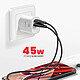 Acheter Swissten Chargeur USB-C 45W Power Delivery et USB-A Quick Charge 3.0 18W Blanc