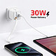 Acheter Swissten Chargeur Secteur USB-A 30W avec Câble Rétractable USB-C 0.75m Intégré Blanc
