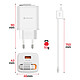 Avis Swissten Chargeur Secteur USB-A 45W avec Câble Rétractable USB-C 0.75m Intégré Blanc
