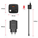 Avis Swissten Chargeur Secteur USB-A 30W avec Câble Rétractable USB-C 0.75m Intégré Noir