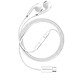 Mayaxess Écouteurs Filaires USB-C avec Micro intégré pour Honor 400 Blanc Ces écouteurs offrent un son clair et équilibré pour écouter vos musiques et podcasts avec précision.