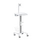 KIMEX 120-0061K1 Chariot pour appareils médicaux avec support moniteur 17"-27"