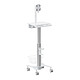 KIMEX 120-0051K2 Chariot pour appareils médicaux avec support tablette 7.9"-11", hauteur réglable 80-120 cm