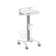 KIMEX 120-0061K3 Chariot pour appareils médicaux avec support antivol pour ordinateur portable