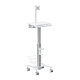 KIMEX 120-0051K1 Chariot pour appareils médicaux avec support moniteur 17"-27", hauteur réglable 80-120 cm