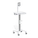 KIMEX 120-0061K2 Chariot pour appareils médicaux avec support tablette 7.9"-11"