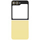 Clappio Kit Vitre Arrière Supérieure et Inférieure pour Galaxy Z Flip 6 - Kit complet de vitres arrières supérieure et inférieure jaune parfaitement compatible avec le Samsung Galaxy Z Flip 6