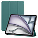 Avizar Étui pour iPad Air 13" 2025 avec Support Modulable Design Trifold - Housse intégrale à clapet au design Trifold verte faite sur mesure pour habiller votre iPad Air 13" 2025