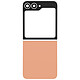 Clappio Kit Vitre Arrière Supérieure et Inférieure pour Galaxy Z Flip 6 - Kit complet de vitres arrières supérieure et inférieure orange parfaitement compatible avec le Samsung Galaxy Z Flip 6