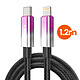 LinQ Câble Lightning vers USB-C de Charge Rapide 35W avec Écran LED 1.2m Violet pas cher