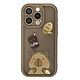 Avizar Coque pour iPhone 15 Pro avec Motifs Capybara Kawaii en 3D et Contour Surélevé Coque kawaii marron avec décors 3D, conçue spécifiquement pour iPhone 15 Pro