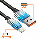 Avis LinQ Câble Lightning vers USB de Charge 15W avec Écran LED 1.2m Bleu