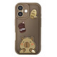 Avizar Coque pour iPhone 16 avec Motifs Capybara Kawaii en 3D et Contour Surélevé Coque kawaii marron avec décors 3D, conçue spécifiquement pour iPhone 16