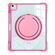 Avizar Coque pour iPad Pro 11 2026 en Silicone Antichoc avec Poignée et Bandoulière - Coque antichoc rose spécialement ajustée pour les dimensions de l'Apple iPad Pro 11 2026