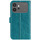 Mayaxess Étui Portefeuille pour Honor 600 / 600 Pro avec Support Vidéo et Dragonne Turquoise - Étui portefeuille turquoise de marque Mayaxess conçu sur mesure pour envelopper et protéger le Honor 600 / 600 Pro