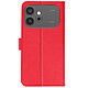 Mayaxess Étui Portefeuille pour Honor 600 / 600 Pro avec Support Vidéo et Dragonne Rouge - Étui portefeuille rouge de marque Mayaxess conçu sur mesure pour envelopper et protéger le Honor 600 / 600 Pro