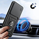 Avizar Coque pour Motorola Signature avec Bague Support et Cache Caméra Coulissant pas cher