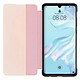 Étui Folio pour Huawei P30 avec Grande Fenêtre de Visualisation Rose champagne pas cher