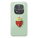 Avizar Coque pour Redmi Note 15 Pro 5G Motif Fraise en Relief 3D et Contour Surélevé Coque vert pastel pour Redmi Note 15 Pro 5G avec fraise décorative en relief 3D