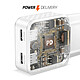 LinQ Chargeur Secteur Universel Double Port USB-C 25W Power Delivery Blanc pas cher