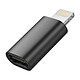 Blue Star Adaptateur Convertisseur USB-C vers Lightning pour iPhone et iPad Noir Adaptateur convertisseur USB-C vers Lightning conçu pour recharger et synchroniser votre iPhone, iPad ou AirPods