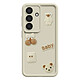 Avizar Coque pour Galaxy S26 avec Motifs Nounours Kawaii en 3D et Contour Surélevé Coque kawaii crème avec décors 3D, conçue spécifiquement pour Galaxy S26