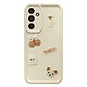 Avizar Coque pour Galaxy A36 avec Motifs Nounours Kawaii en 3D et Contour Surélevé Coque kawaii crème avec décors 3D, conçue spécifiquement pour Galaxy A36