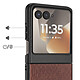 Avis Avizar Coque pour Motorola Razr 70 Effet Cuir Croco avec Écran Externe Dégagé