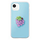 Avizar Coque pour iPhone 17e avec Motif Raisin en Relief 3D et Contour Surélevé Coque bleu pastel pour iPhone 17e avec grappe de raisin décorative en relief 3D
