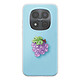 Avizar Coque pour Redmi Note 15 Pro 5G Motif Raisin en Relief 3D et Contour Surélevé Coque bleu pastel pour Xiaomi Redmi Note 15 Pro 5G avec grappe de raisin décorative en relief 3D