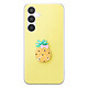 Avizar Coque pour Galaxy S25 FE avec Motif Ananas en Relief 3D et Contour Surélevé Coque jaune pastel pour Galaxy S25 FE avec ananas décorative en relief 3D