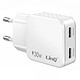 LinQ Chargeur Secteur Universel Double Port USB-C 30W Charge Rapide Blanc Double port USB-C performant permettant d'alimenter simultanément deux appareils mobiles pour optimiser votre temps et votre organisation au quotidien.