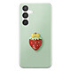 Avizar Coque pour Galaxy S25 FE avec Motif Fraise en Relief 3D et Contour Surélevé Coque vert pastel pour Galaxy S25 FE avec fraise décorative en relief 3D