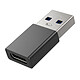 Blue Star Adaptateur USB-C Femelle vers USB 3.0 Mâle Haute Vitesse 5Gbps Noir Adaptateur convertisseur passif permettant de transformer instantanément un port USB-A classique en une entrée USB-C femelle