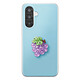Avizar Coque pour Galaxy A36 avec Motif Raisin en Relief 3D et Contour Surélevé Coque bleu pastel pour Samsung Galaxy A36 avec grappe de raisin décorative en relief 3D