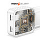 LinQ Chargeur Secteur Universel Double Port USB-C 30W Charge Rapide Blanc pas cher