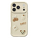 Avizar Coque pour iPhone 17 Pro avec Motifs Nounours Kawaii en 3D et Contour Surélevé Coque kawaii crème avec décors 3D, conçue spécifiquement pour iPhone 17 Pro