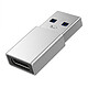 Blue Star Adaptateur USB-C Femelle vers USB 3.0 Mâle Haute Vitesse 5Gbps Argent Adaptateur convertisseur passif permettant de transformer instantanément un port USB-A classique en une entrée USB-C femelle