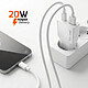 Acheter LinQ Chargeur Secteur Extra Plat avec Double Port USB-C et USB 20W Blanc