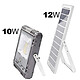 Avizar Projecteur Solaire LED 10W IP67 avec Batterie 10000mAh  avec Panneau 12W pas cher
