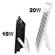 Avizar Projecteur Solaire LED 19 W avec Panneau Solaire 20 W et Détection Automatique pas cher