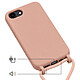 Acheter Avizar Coque pour iPhone 16e en Silicone avec Cordon en Nylon Tressé Ajustable