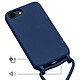 Acheter Avizar Coque pour iPhone 16e en Silicone avec Cordon en Nylon Tressé Ajustable