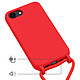 Acheter Avizar Coque pour iPhone 16e en Silicone avec Cordon en Nylon Tressé Ajustable