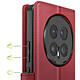 Acheter Mayaxess Étui Portefeuille 2 en 1 pour Honor Magic 8 Pro avec Coque Détachable Bordeaux