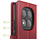 Acheter Mayaxess Étui Portefeuille 2 en 1 pour Redmi Note 15 Pro Plus 5G avec Coque Détachable Bordeaux