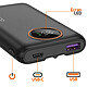 Avis LinQ PowerBank 10000mAh 22.5W avec Câbles Intégrés Lightning / USB-C et Écran LED Noir