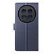 Mayaxess Étui Portefeuille 2 en 1 pour Honor Magic 8 Pro avec Coque Détachable Bleu nuit - Étui de protection 2-en-1, spécialement conçu pour s'adapter à votre Honor Magic 8 Pro