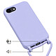 Acheter Avizar Coque pour iPhone 16e en Silicone avec Cordon en Nylon Tressé Ajustable
